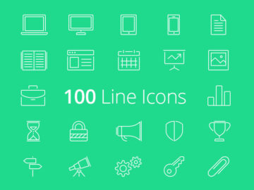 100 Free Line Icon Set