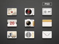 Free Realistic PSD Icon Set
