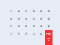Free Settings PSD Icon Set
