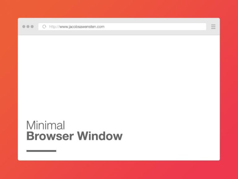 Free Minimal Browser Mock Up