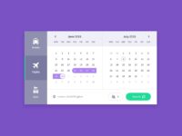 Free Calendar Travel App UI Template