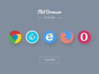 Free Flat Browser Icons