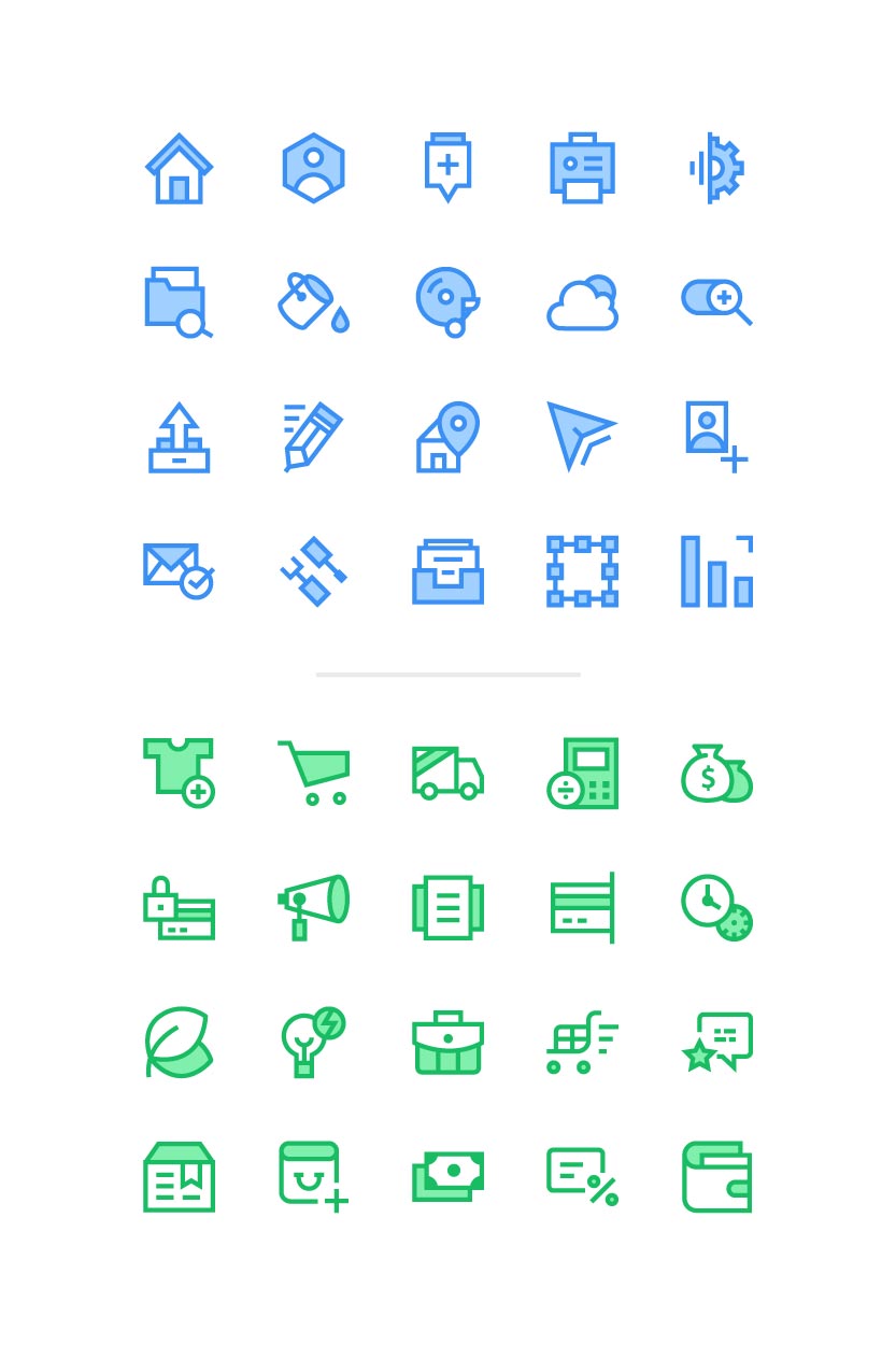 Full Preview 40 Free Web and E-Commerce Icons