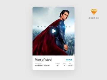 Free Movie Ticket Card Sketch Template