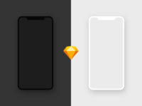 Free iPhone X Mockup for Sketch