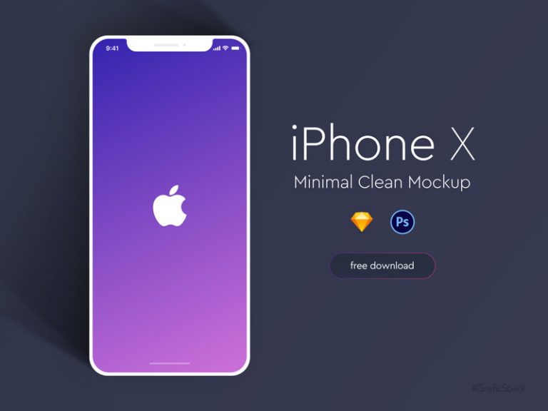 iPhoneX Minimal Clean Mockup