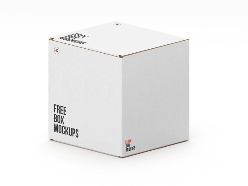 7 Free Realistic Cardboard Boxes Mockup Set