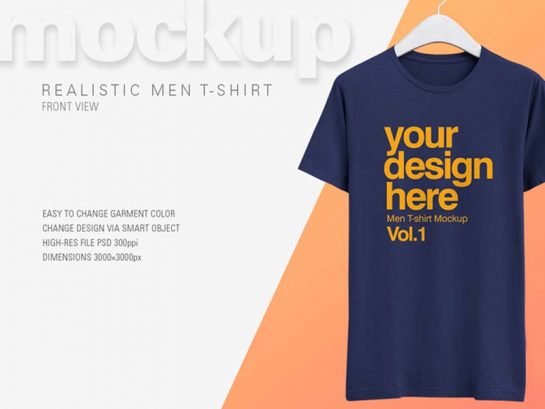 Free Realistic T-Shirt Mockup - Free PSD Mockups - Freebiefy