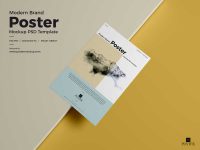 Free Modern Brand Textured Paper Poster Mockup