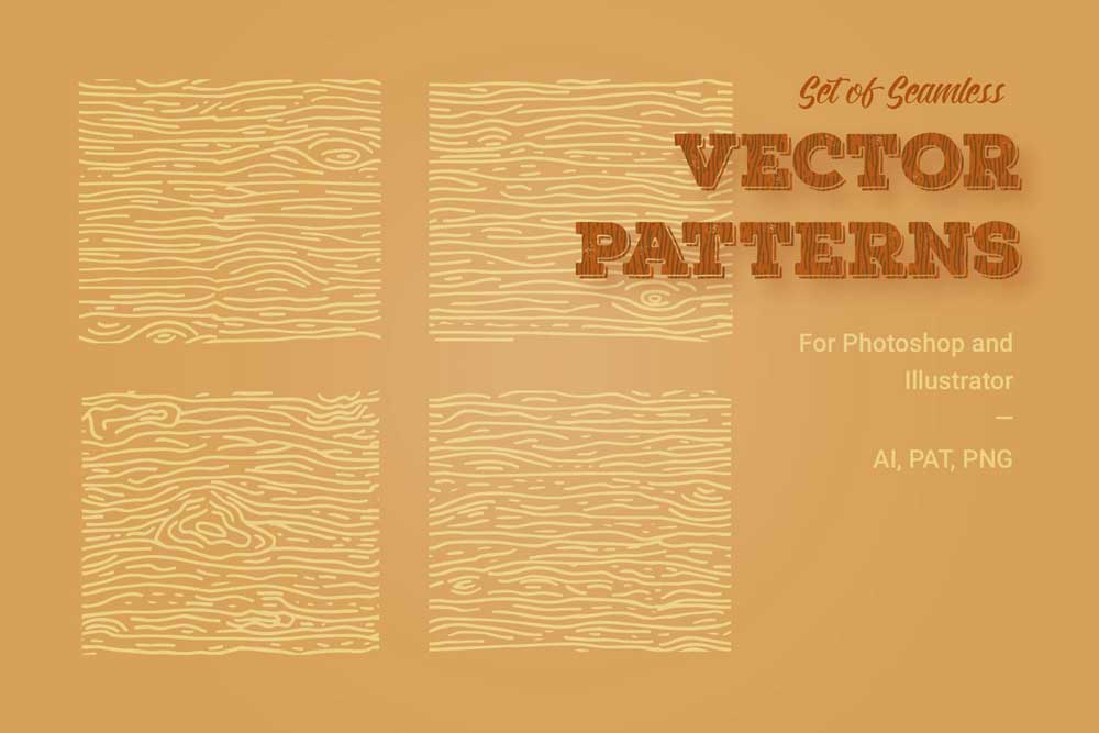 Wood Textures Seamless Patterns Free Forest Land Vector Kit