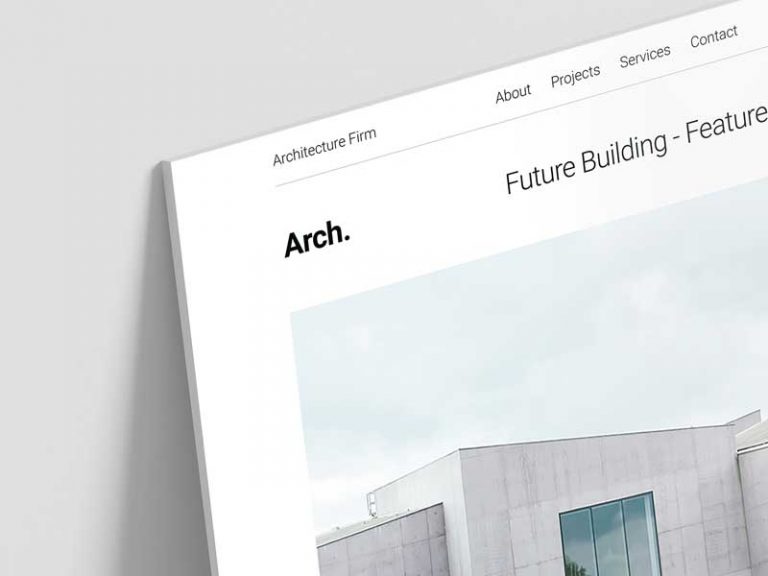 Arch Theme Free PSD Website Template