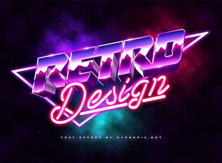Free 3D 80s Text Effect
