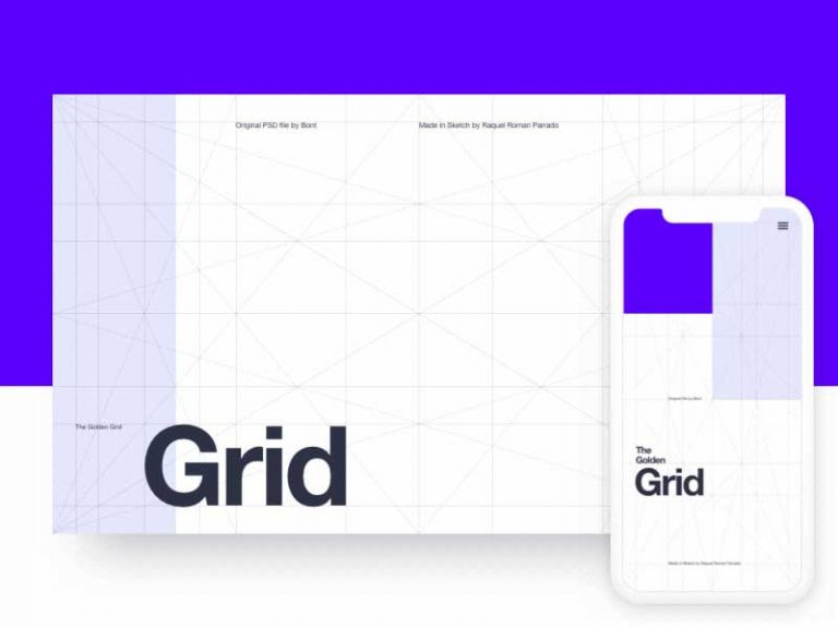 Free Golden Grid Template for Sketch