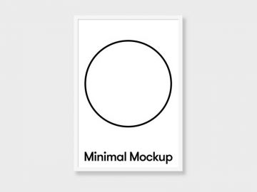 Free Minimal Poster Mockup