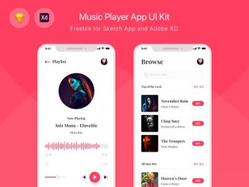 Free Music Player App UI Kit