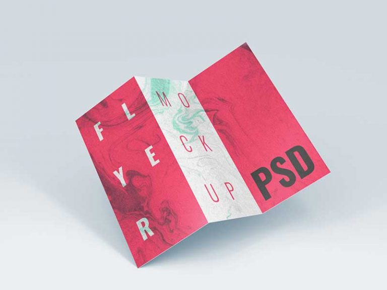 Free Tri-Fold Brochure PSD Mockup
