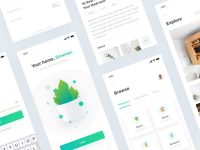 Plant App Free Mobile UI Kit Freebiefy-com