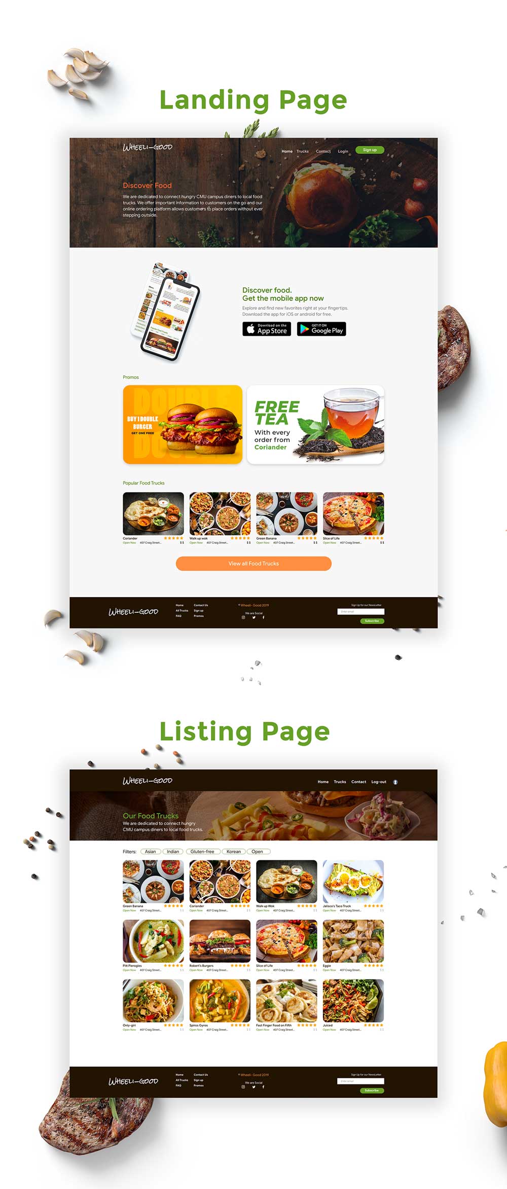 Food Ordering Template for Adobe XD