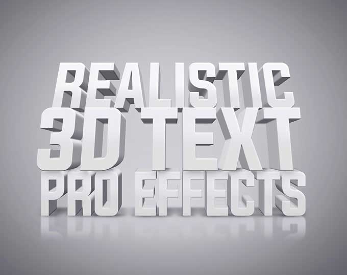 Free 3D Text Effect for Photoshop