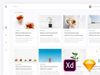 Free Blog Grid Template for Adobe XD and Sketch