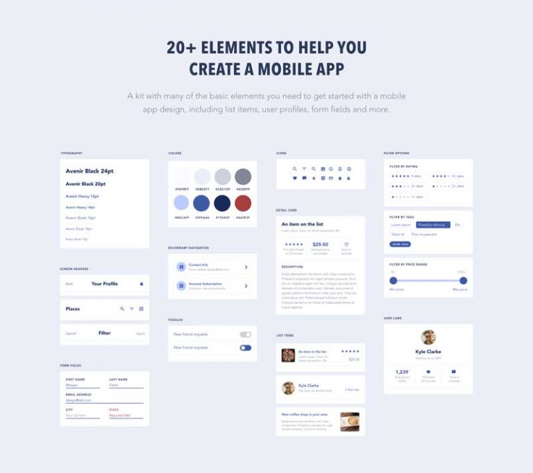 Free UI Elements for Mobile App Design