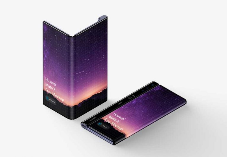 Huawei Mate X Free Foldable Phone Mockup