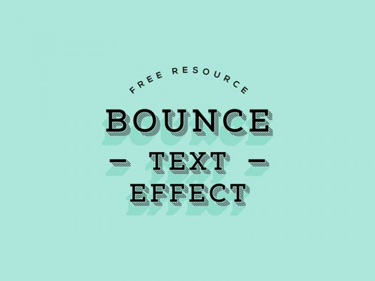 Bounce Free PSD Text Effect