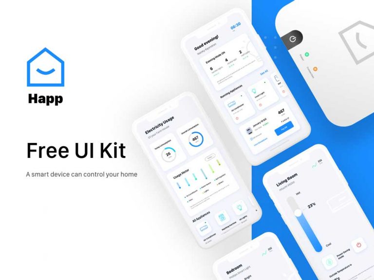 Smart Home App Free UI Kit