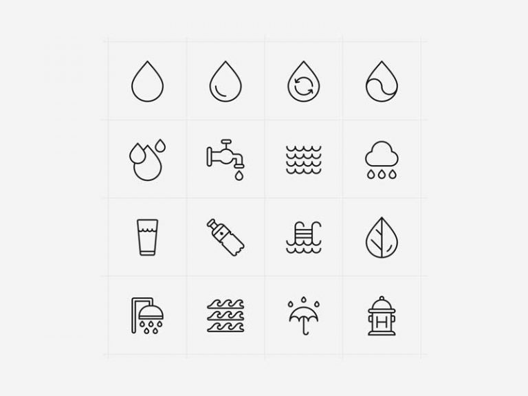 16 Free Water Icons Set
