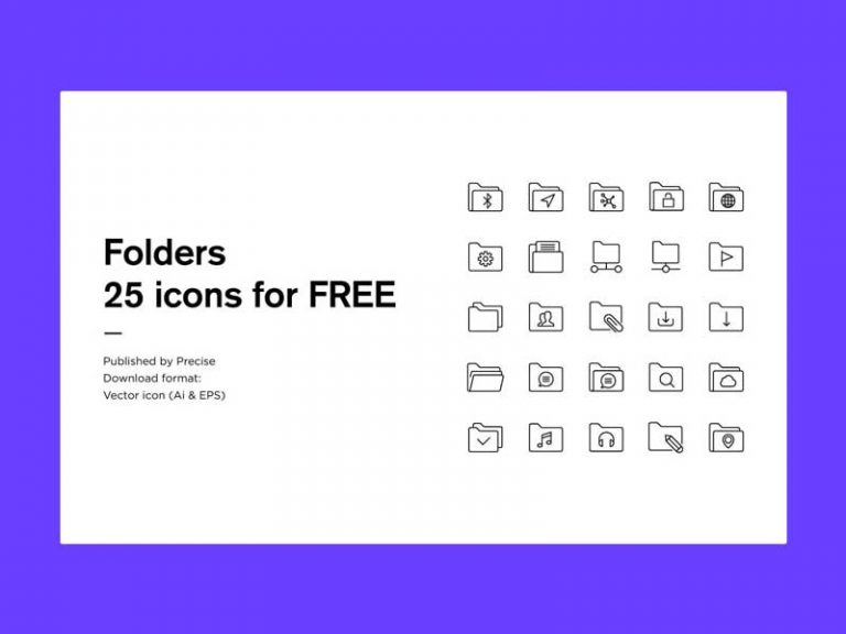 25 Free Folder Icons Set