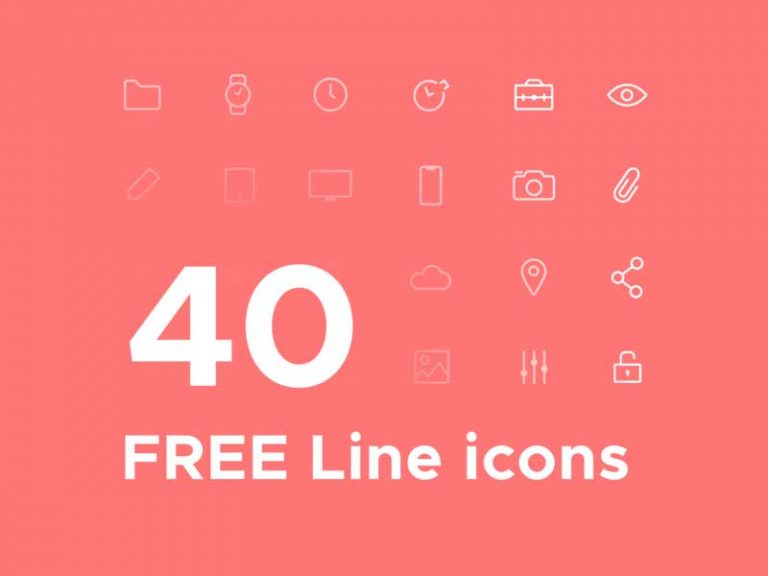 40 Free Line Icons
