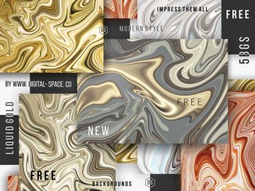 5 Free Detailed Liquid Gold Backgrounds
