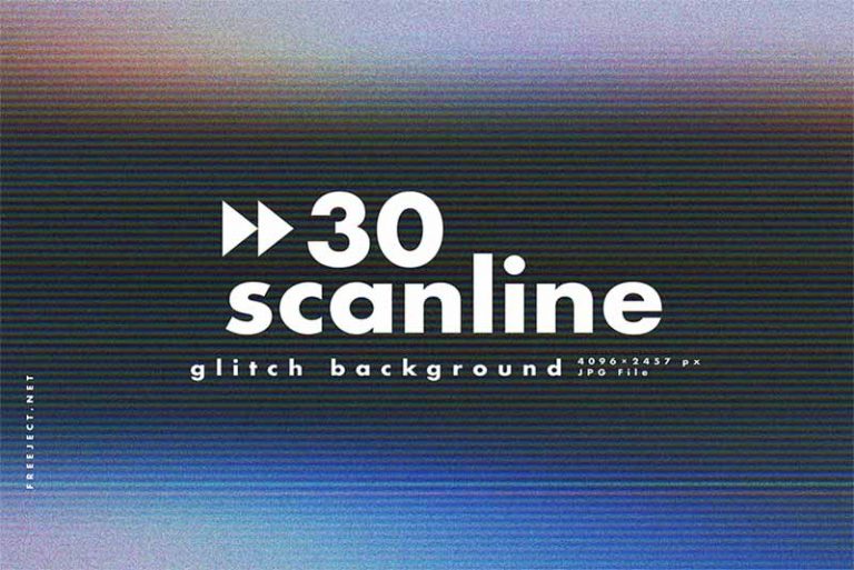 5 Free Scan Line Glitch Old TV Monitor Backgrounds
