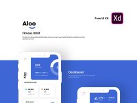 Aloo Fitness App Free UI Kit for Adobe XD