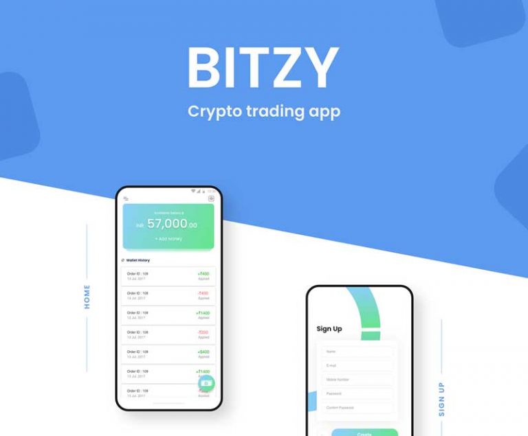 BITZY Free Bitcoin App UI Kit