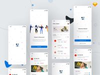 Coupons & Discounts Free App UI Kit for Sketch