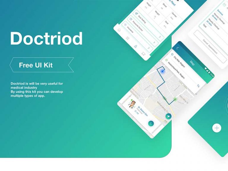 Doctriod Health Care Free App UI Design
