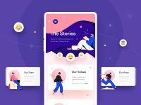 Free About Us Stories Page Concept for Sketch