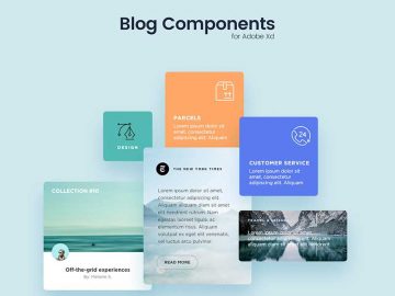 Free Blog Components for Adobe Xd