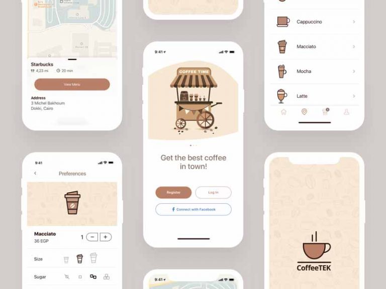 Free Coffee App UI Design