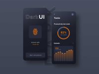Free Dark UI App Design for XD