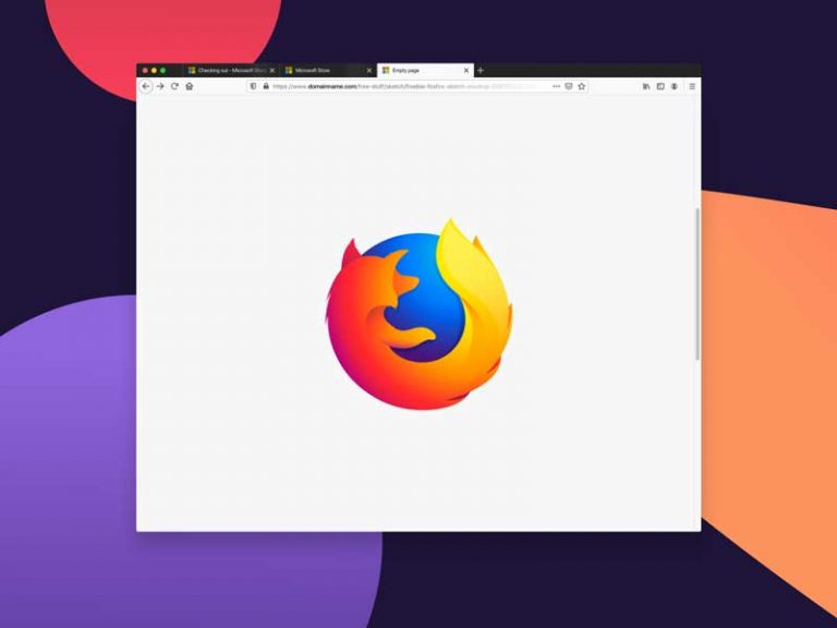 Free Firefox Browser Sketch Mockup