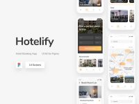 Free Hotelify iOS Mobile UI for Figma