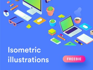 Free Isometric Illustrations Pack
