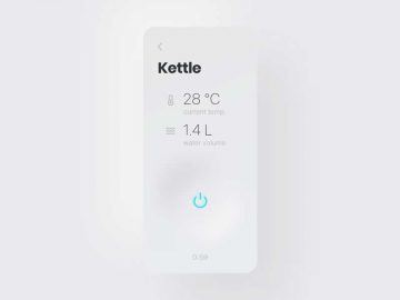 Free Kettle App Concept for Adobe XD
