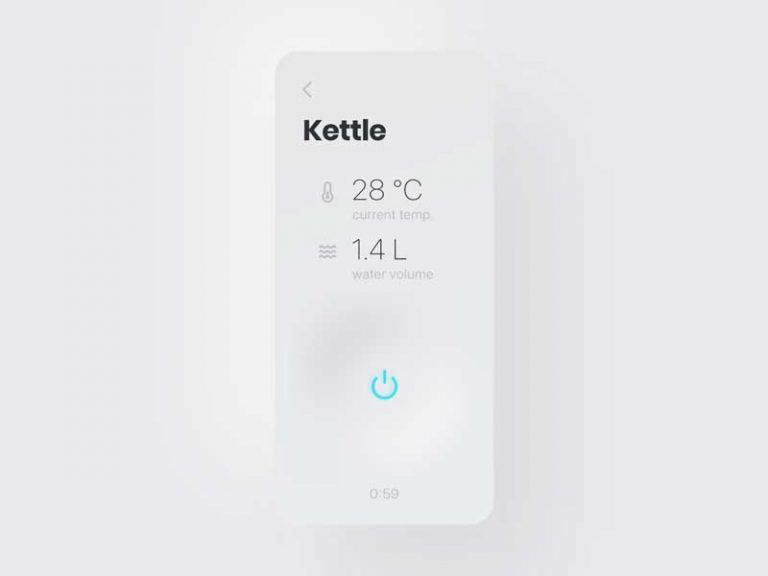 Free Kettle App Concept for Adobe XD