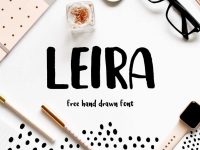 Free Leira Hand Drawn Brush Font
