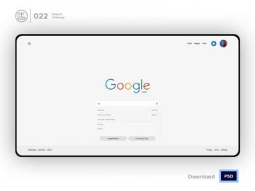 Free Light Google Search PSD Redesign