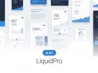 Free Liquid Pro UI Kit for Photoshop