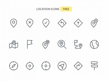 Free Location Icons Set
